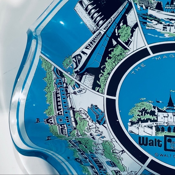 Walt Disney World Glass Candy Dish Bowl 1970’s - Picture 11 of 14